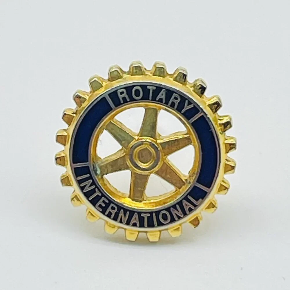 Vintage Rotary International Tie Tack Chain Lapel Pin